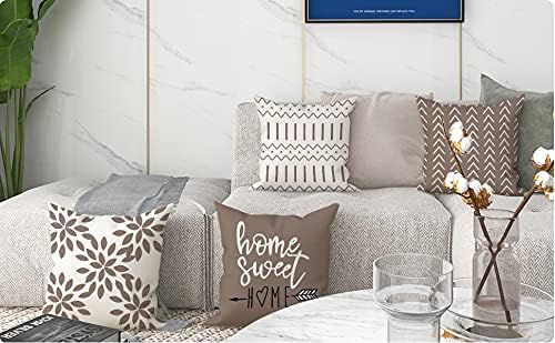 YCOLL Pillow Covers 16x16 Set of 4, Modern Sofa Throw Pillow Cover, Decorative