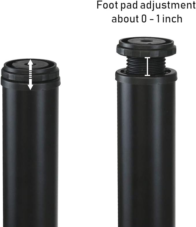 QLLY 30 inch Adjustable Metal Desk Legs, Heavy Duty Furniture Table Legs