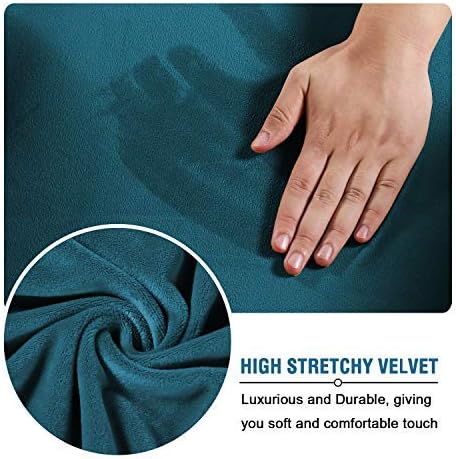 H.VERSAILTEX Velvet 4 Piece High Stretch Sofa Slipcover Cover Furniture