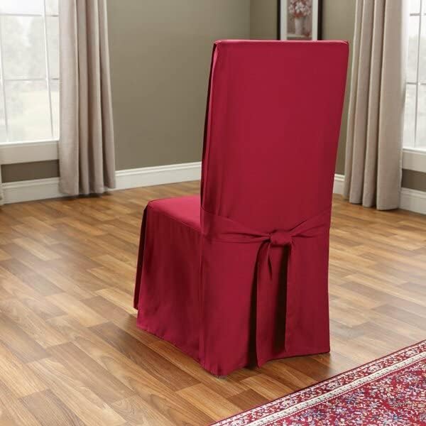 SureFit Duck Cotton Solid Dining Chair Slipcover