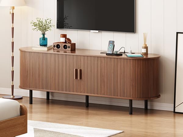 ONBRILL 63" TV Stand with Power Outlet