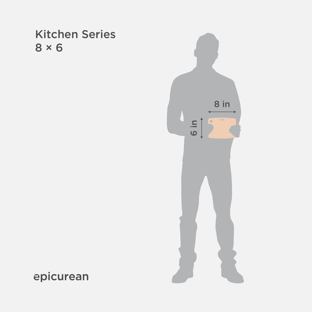 Epicurean Kitchen Series Cutting Board, 8-Inch × 6-Inch, Natural