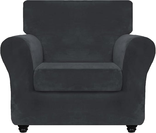 ZNSAYOTX Luxury Velvet Chair Slipcovers