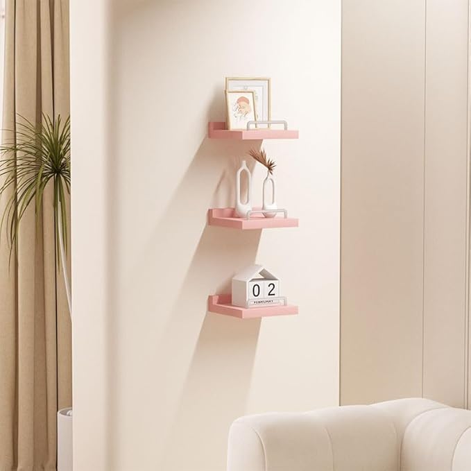 RYOFOBETTO Small Floating Shelf, 6X6 Inches Farmhouse Wall Shelves