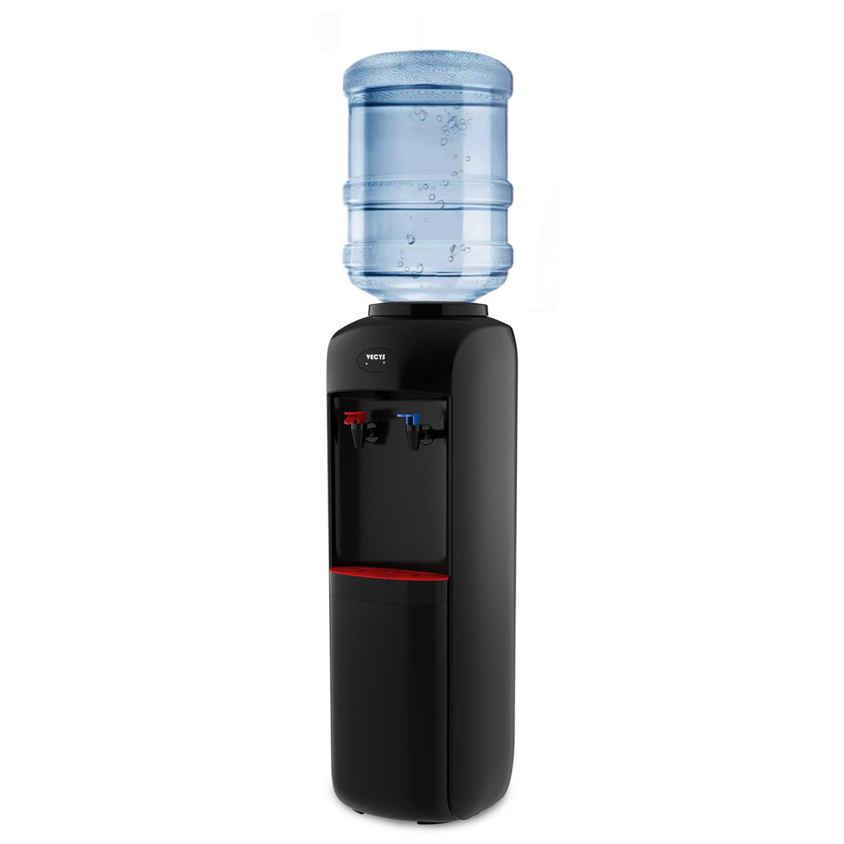 VECYS Hot and Cold Water Cooler Dispenser 3 or 5 Gallon with Child Safety Lock, Built-in Refrigerating Compressor and 304 Stainless Steel Reservior