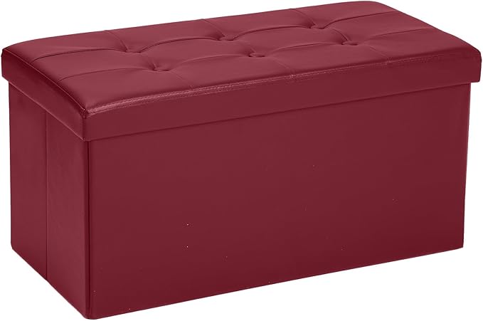 COSYLAND Ottoman Bench with Storage 30x15x15 inches White Ottoman