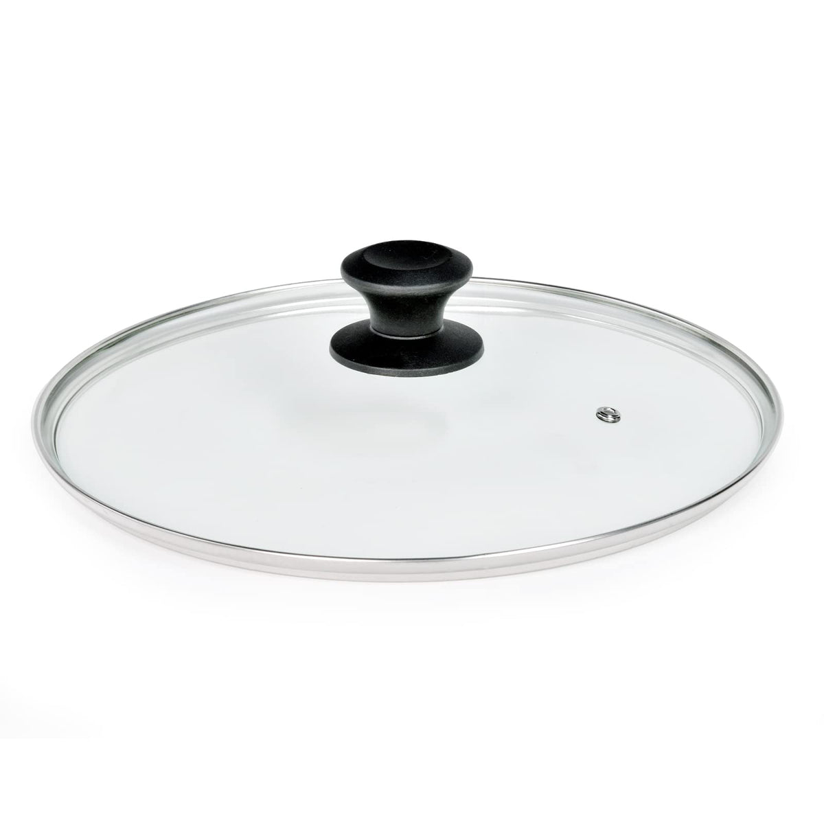 12" Glass Lid for Frying Pan, Tempered Replacement Cover Compatible with All 12 inches Cookware for Skillets, Round Cast Iron, Cast Aluminium, Stainless Steel Pans &Pots