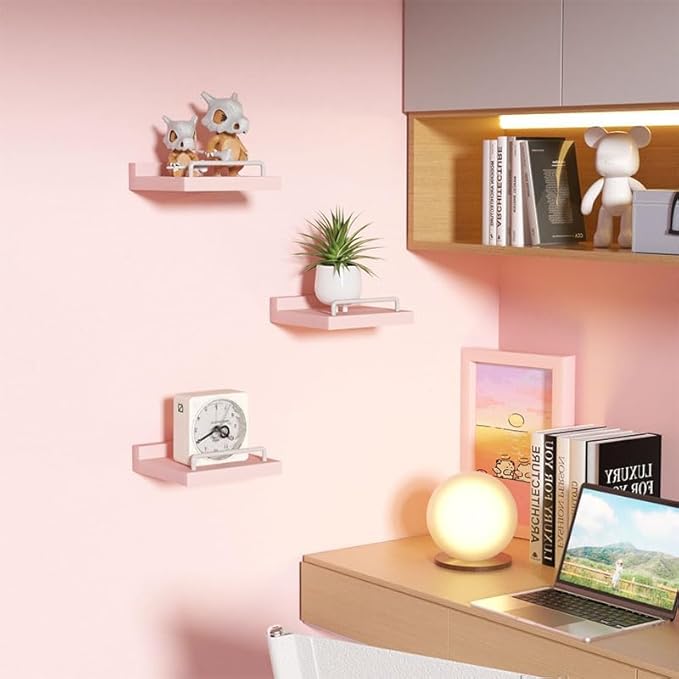 RYOFOBETTO Small Floating Shelf, 6X6 Inches Farmhouse Wall Shelves