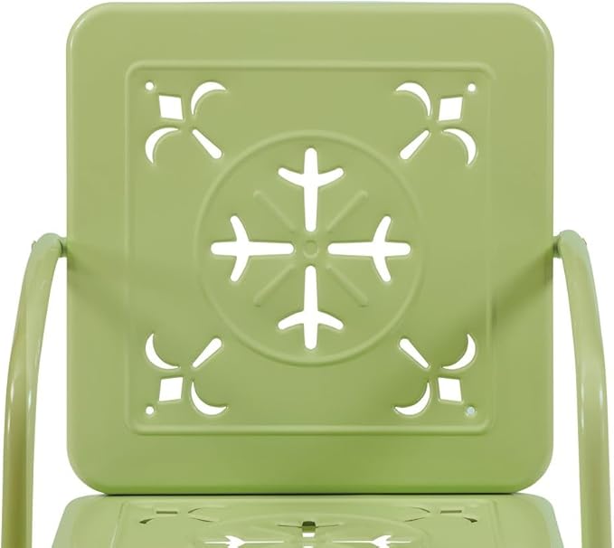 Crosley Furniture Azalea 2-Piece Outdoor Chair Set, Vintage Retro Metal Patio