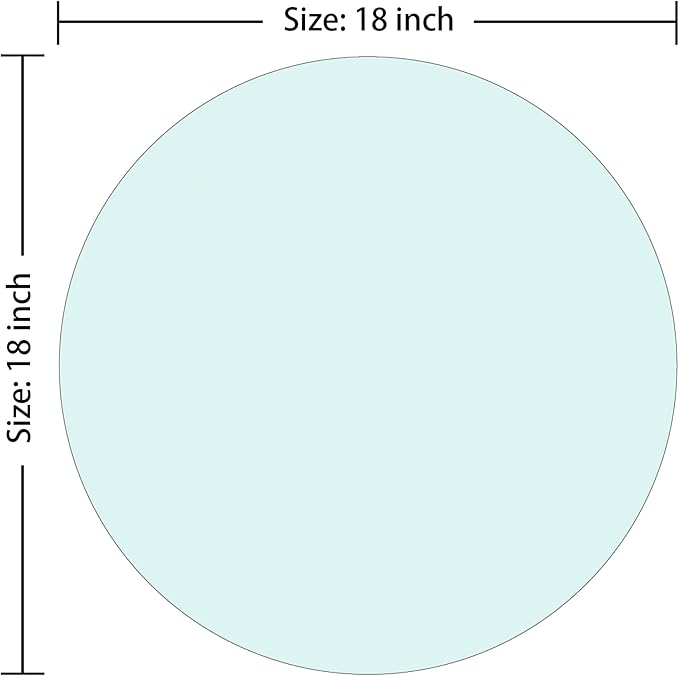 18" Round Tempered Glass Table Top