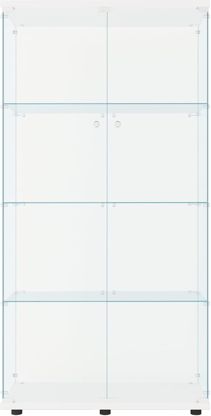 FLYMUHJIA Glass Display Cabinet Kitchen Pantry Storage Cabinet Corner Bar