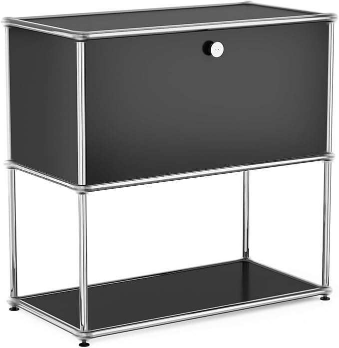 Modern Storage Cabinet Black D Versatile Free-Standing Organizer