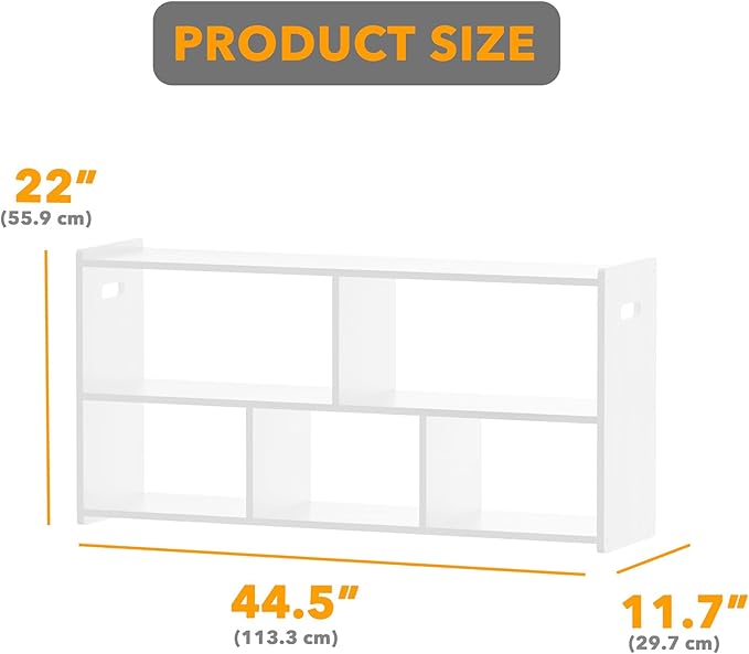 SpaceAid 5-Compartment Bookshelf, Montessori Bookcase