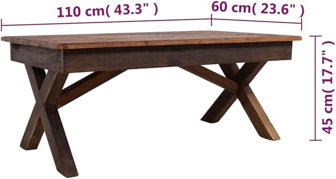 Rustic Farmhouse Rectangular Coffee Table