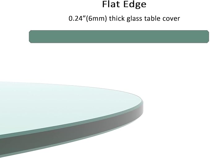 18" Round Tempered Glass Table Top