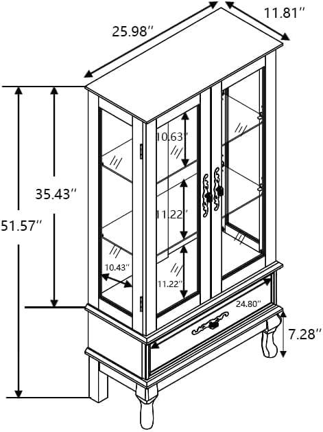 Lighted Curio Display Cabinet