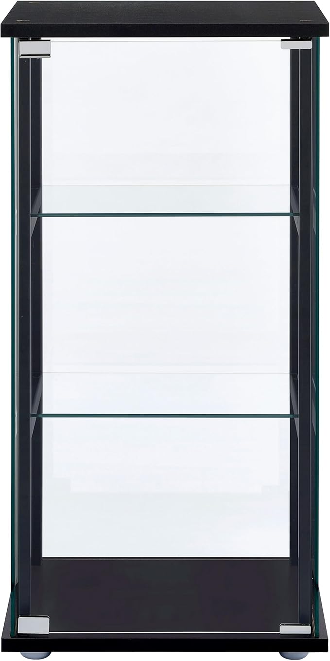 Coaster Home Furnishings Cyclamen 34-inch 3-Tier Clear Tempered Glass Curio