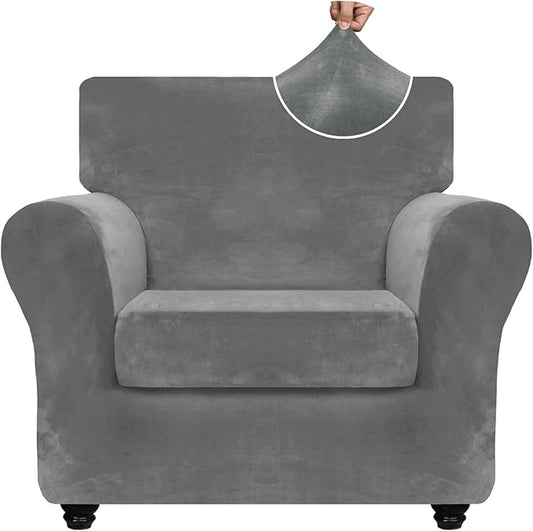 ZNSAYOTX Luxury Velvet Chair Slipcovers