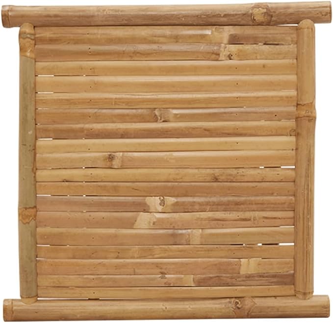 Bamboo Fiber Coffee Table with Storage Shelf, Eco-Friendly Modern Square Design