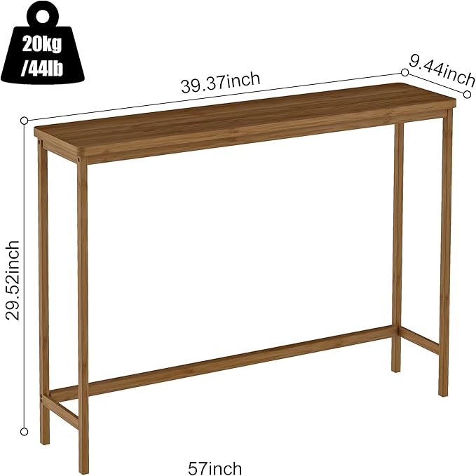 VASMIA Console Table, Entryway Table, Narrow Sofa Table, Living Room