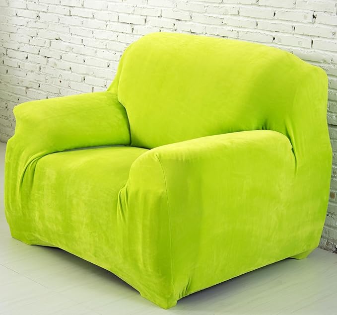 vctops 1-Piece Velvet Plush Stretch Chair Sofa Slipcover Soft Fuzzy Fluffy