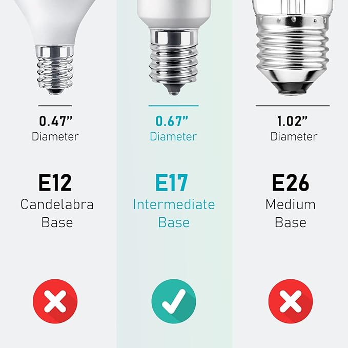 Maelsrlg E17 LED Bulb 6W, Intermediate Base Spotlight Bulb, Warm White 3000K