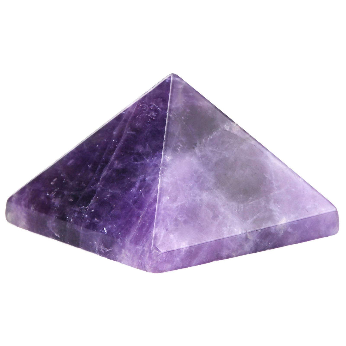 Rockcloud Healing Crystal Amethyst Pyramid Metaphysical Stone Figurine