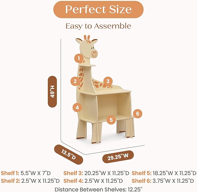 Delta Children Giraffe Bookcase