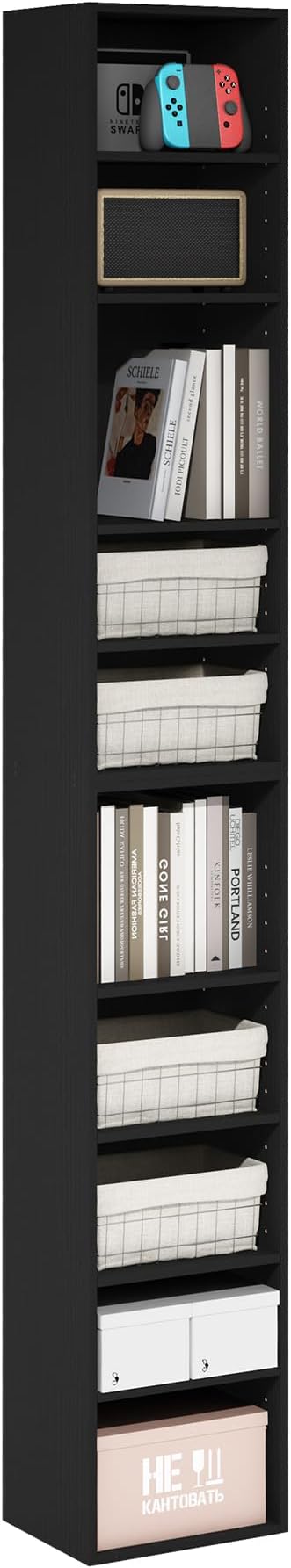 Furinno PASIR Book Shelf, 10-Tier Bookshelf, Bookcase