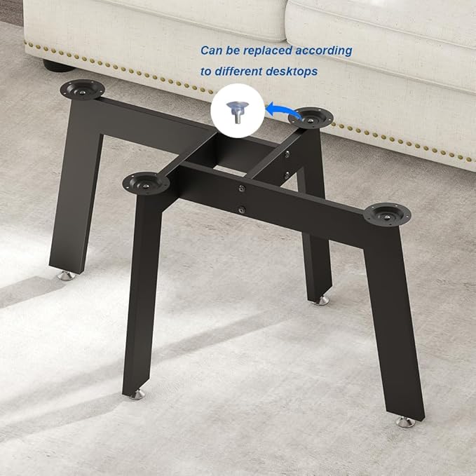 KaKaBB Metal Coffee Table Legs, 18 Inch Coffee Table Base, Furniture Legs