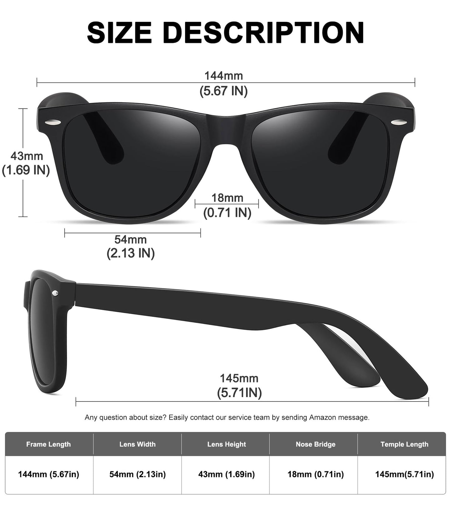 MEETSUN Polarized Sunglasses for Women Men Classic Retro Sun Glasses for Driving UV400 (3 Pack) Black Brown Gradient