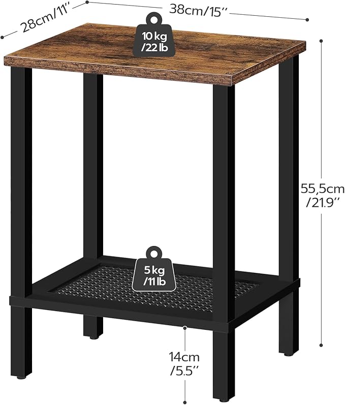 HOOBRO End Table, Small Side Table