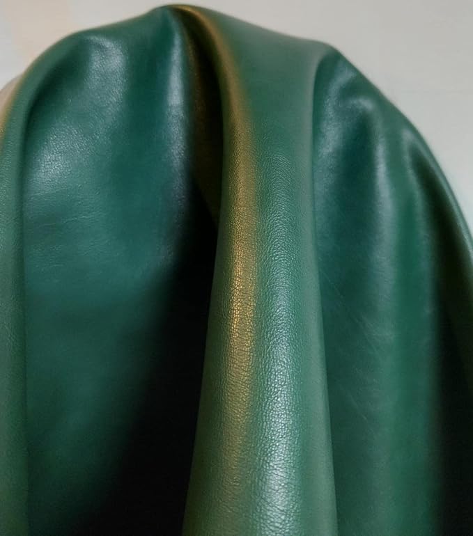 NAT Leathers | Hunter Green Soft Faux Leather Fabric Sheet PU | 2 Yards | 0.9