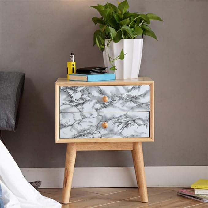 Livelynine Marble Wall Paper Kitchen Countertop Peel and Stick Wallpaper