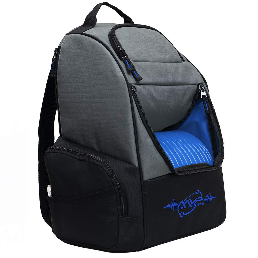 MVP Disc Sports Shuttle Disc Golf Backpack Bag (Gray/Royal)