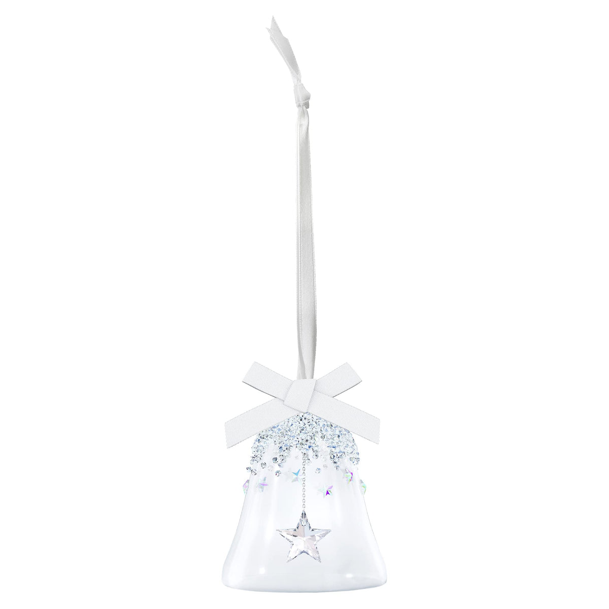 SWAROVSKI Bell & Star Holiday Ornament, Small, Clear Crystals