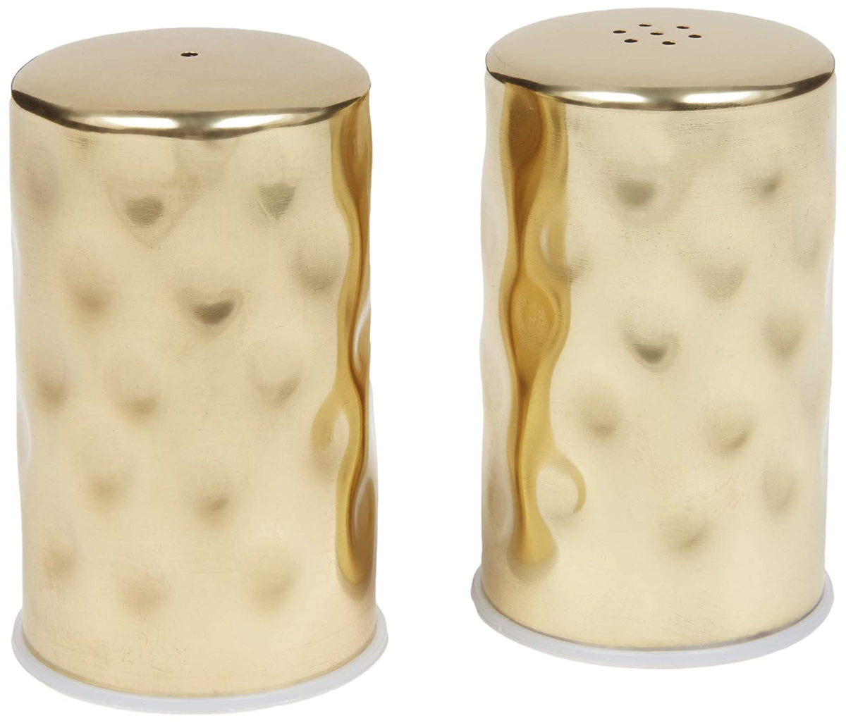 American Metalcraft GHSP2 Hammered Finish Stainless Steel Salt & Pepper Shaker Set - 2 oz Capacity Compact 1.75 in Dia 2.75 - Hammered Gold Finish – 200 Pack