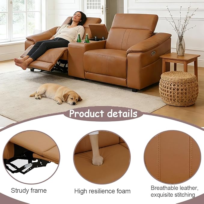 Power Recliner Sofa Set, Reclining Sectional Sofa Couch