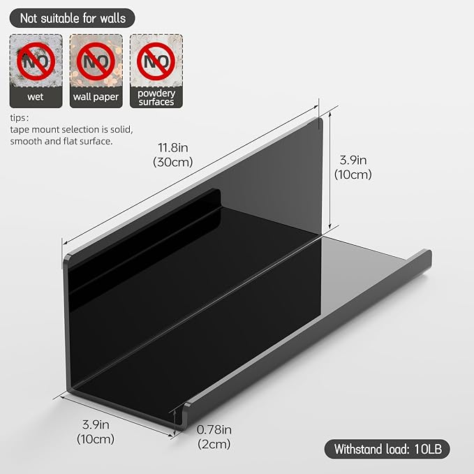 PAVSTINE Acrylic Floating Shelves
