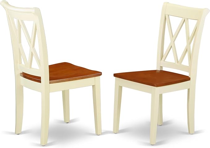 East West Furniture CLC-BMK-W Clarksville Dining Room Chairs