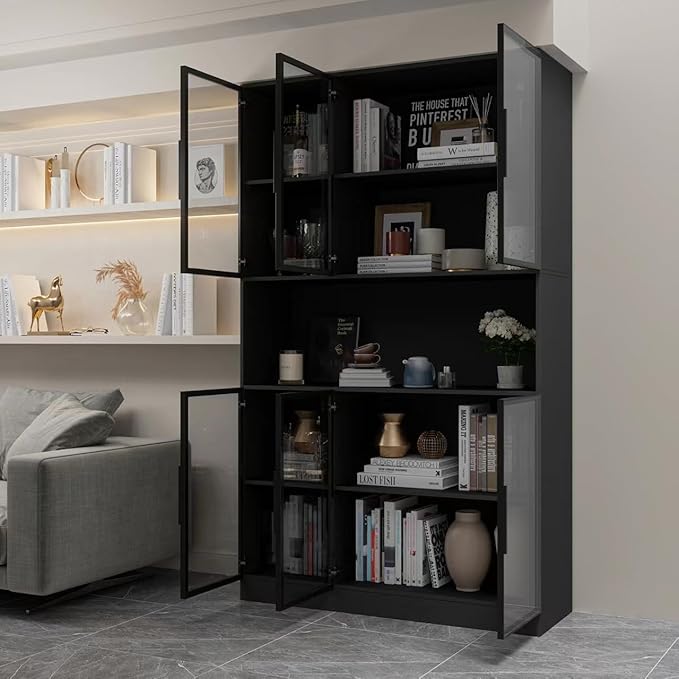 Mekminop Glass Doors Display Cabinet