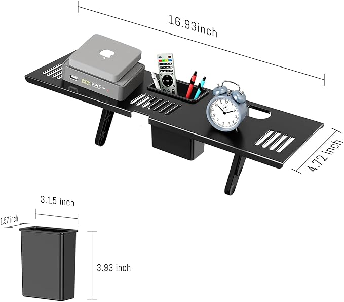 CABTE Adjustable Steel TV Top Shelf, Floating TV Stand, Universal Monitor Shelf