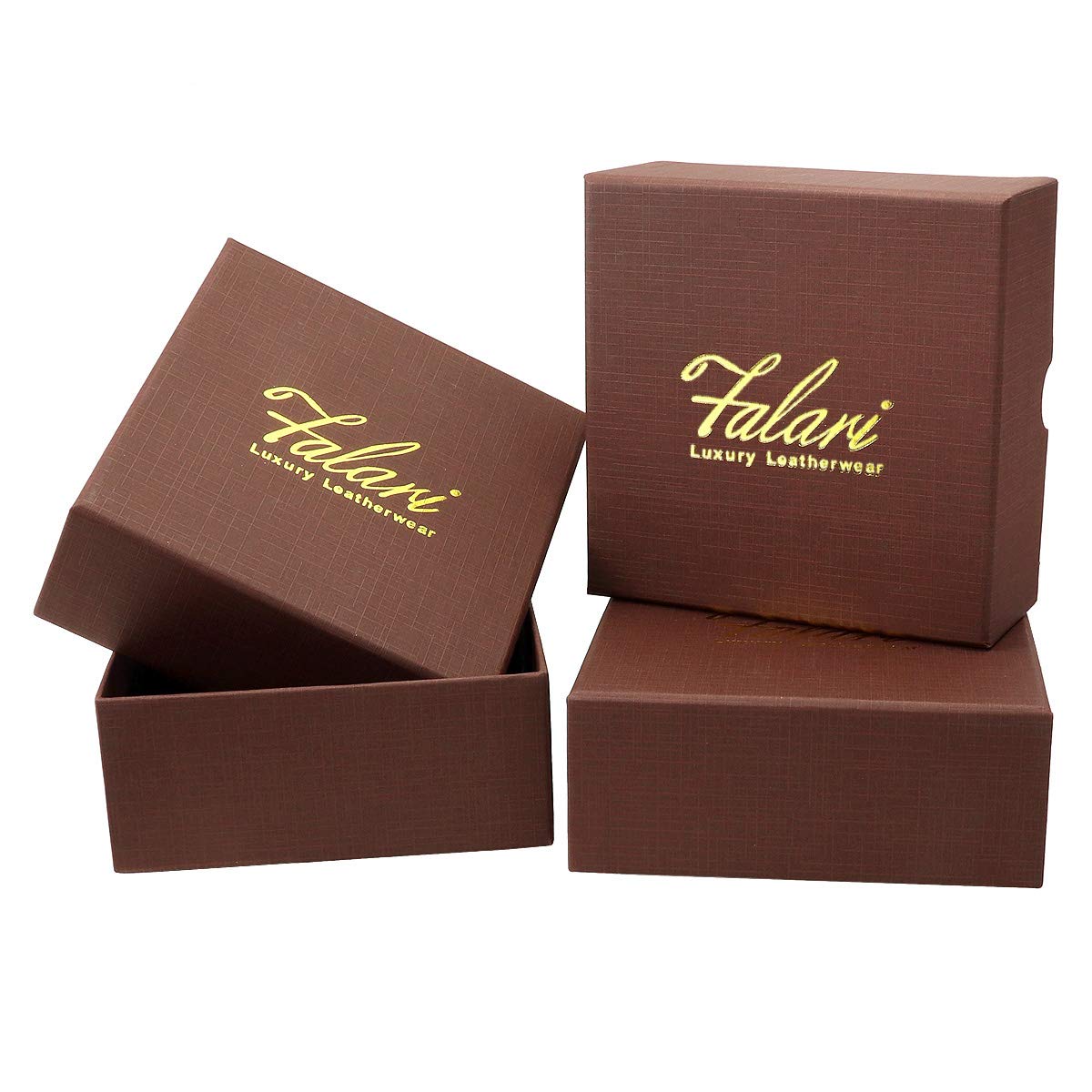Falari Men's Genuine Leather Ratchet Dress Belt Automatic Sliding Buckle 8168-PNK-XL44