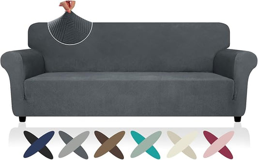 ZNSAYOTX Oversized Super Stretch Couch Cover, New Striped Sofa Covers