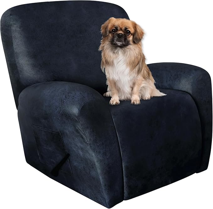 ANARACHON Leather Like Recliner Chair Covers Heavy Duty, 4 Pieces Recliner Cover