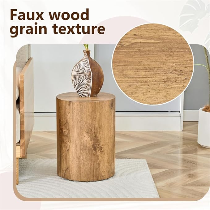 End Table Set of 2, Modern Round Side Table Sofa Couch Tables, Living Room