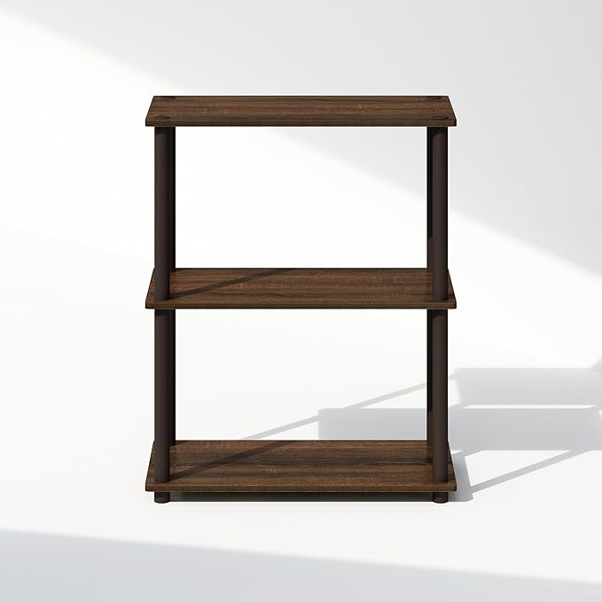 Furinno Turn-N-Tube Book Shelf, 3-Tier Bookshelf, Bookcase