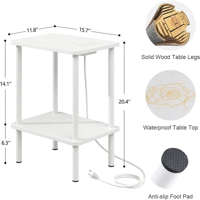 Apicizon 2 Tier End Table, Small Side Table