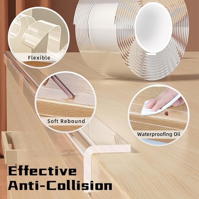 1.57 in x 6.6 FT, Self Adhesive Protective Bumper Guards