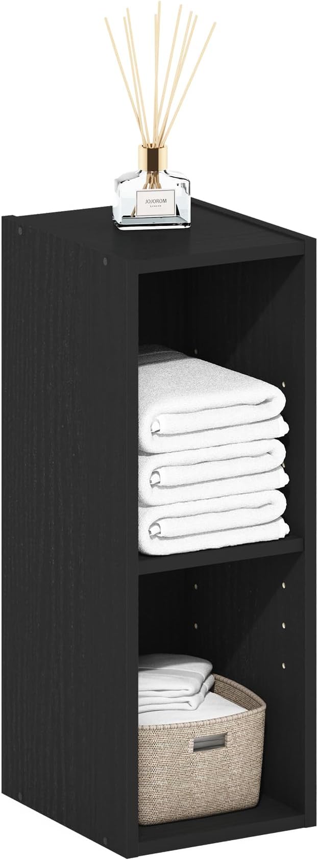 Furinno Fulda Book Shelf, 2-Tier Narrow Bookshelf, Bookcase
